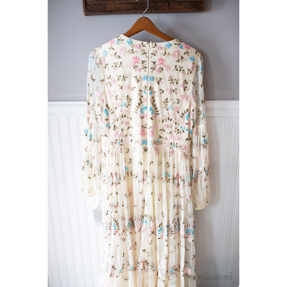 Mac Duggal EMBROIDERED BLOUSON SLEEVE GOWN Dress 10 NEW - Picture 9 of 10